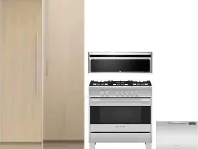 5 Piece Package Includes Refrigerator, Freezer, Range, Hood And Dishwasher